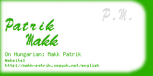 patrik makk business card
